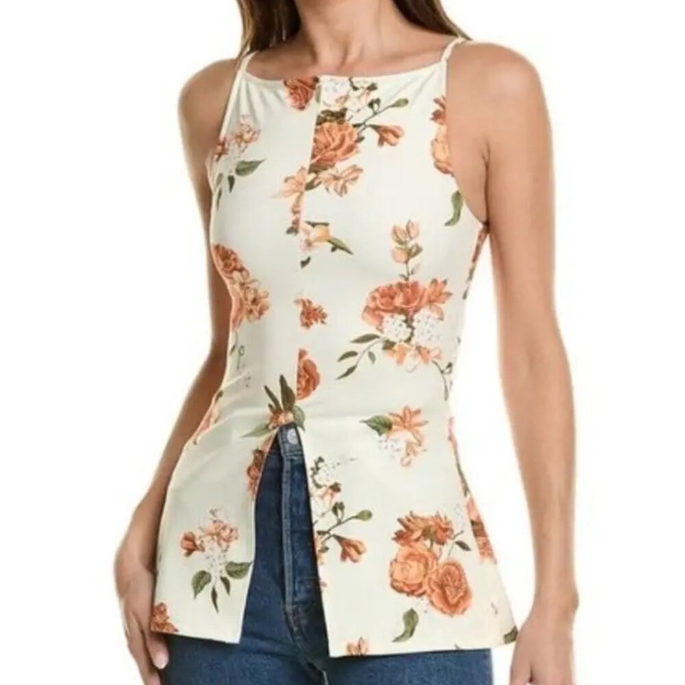 NWOT WeWoreWhat Floral High Neck Tank Top (S)
